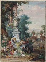 TvB T 081
<br/>
Gevogelte in een parklandschap
<br/>
<em>Henstenburgh, Herman (1667-1726)</em>